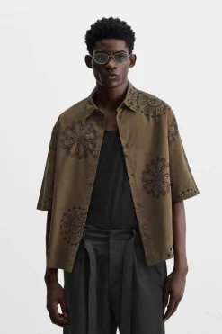 Online CAMISA BORDADO FLORAL Hombre Camisas