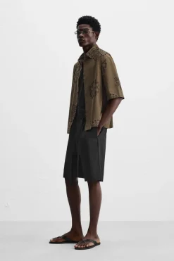 Online CAMISA BORDADO FLORAL Hombre Camisas