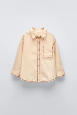 Niños ZARA 1½ - 6 Años·Camisas / Sobrecamisas<CAMISA BORDADOS