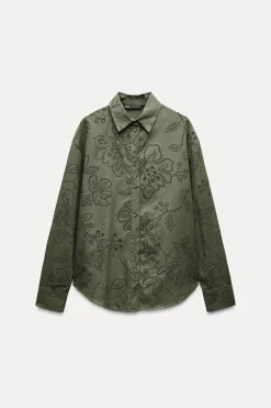 Hot CAMISA BORDADOS ENGOMADOS Mujer Camisas / Blusas