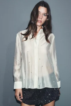 Sale CAMISA BORDADOS JOYA ZW COLLECTION Mujer Camisas / Blusas