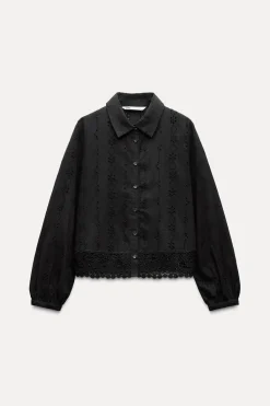 New CAMISA BORDADOS PERFORADOS Mujer Camisas / Blusas