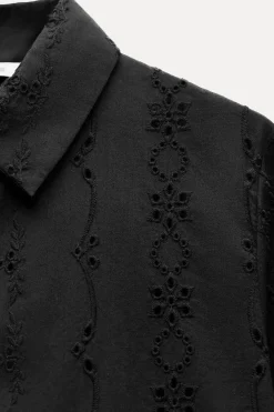 New CAMISA BORDADOS PERFORADOS Mujer Camisas / Blusas