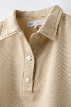 Niños ZARA 6 - 14 Años·Blusas / Camisas<CAMISA BOTONES CROP