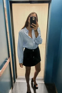 Online CAMISA BOTONES FORRADOS Mujer Camisas / Blusas