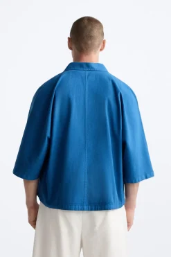 New CAMISA BOXY FIT ALGODÓN - LINO Hombre Camisas