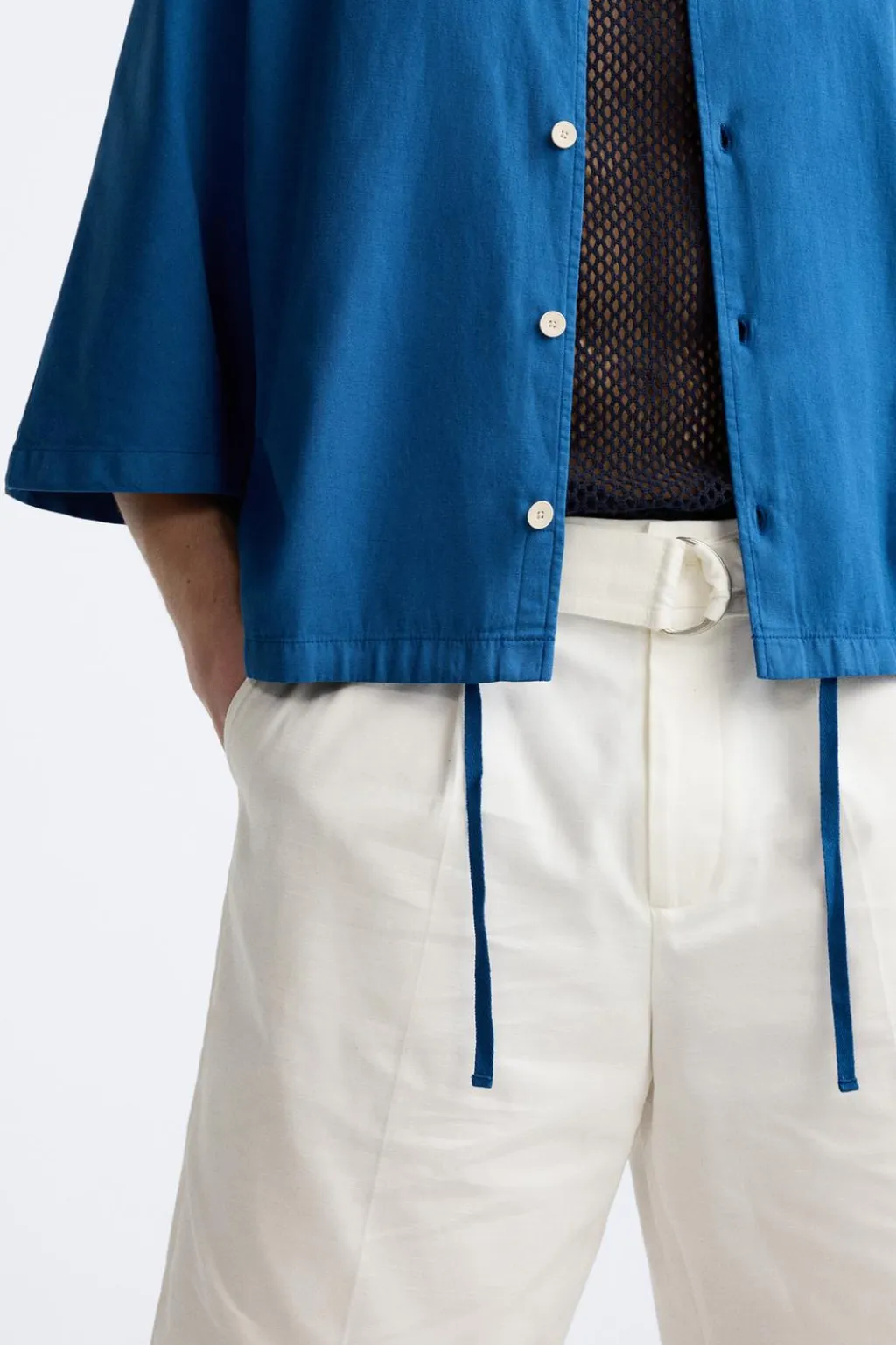 New CAMISA BOXY FIT ALGODÓN - LINO Hombre Camisas