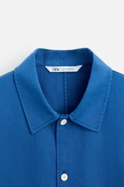 New CAMISA BOXY FIT ALGODÓN - LINO Hombre Camisas