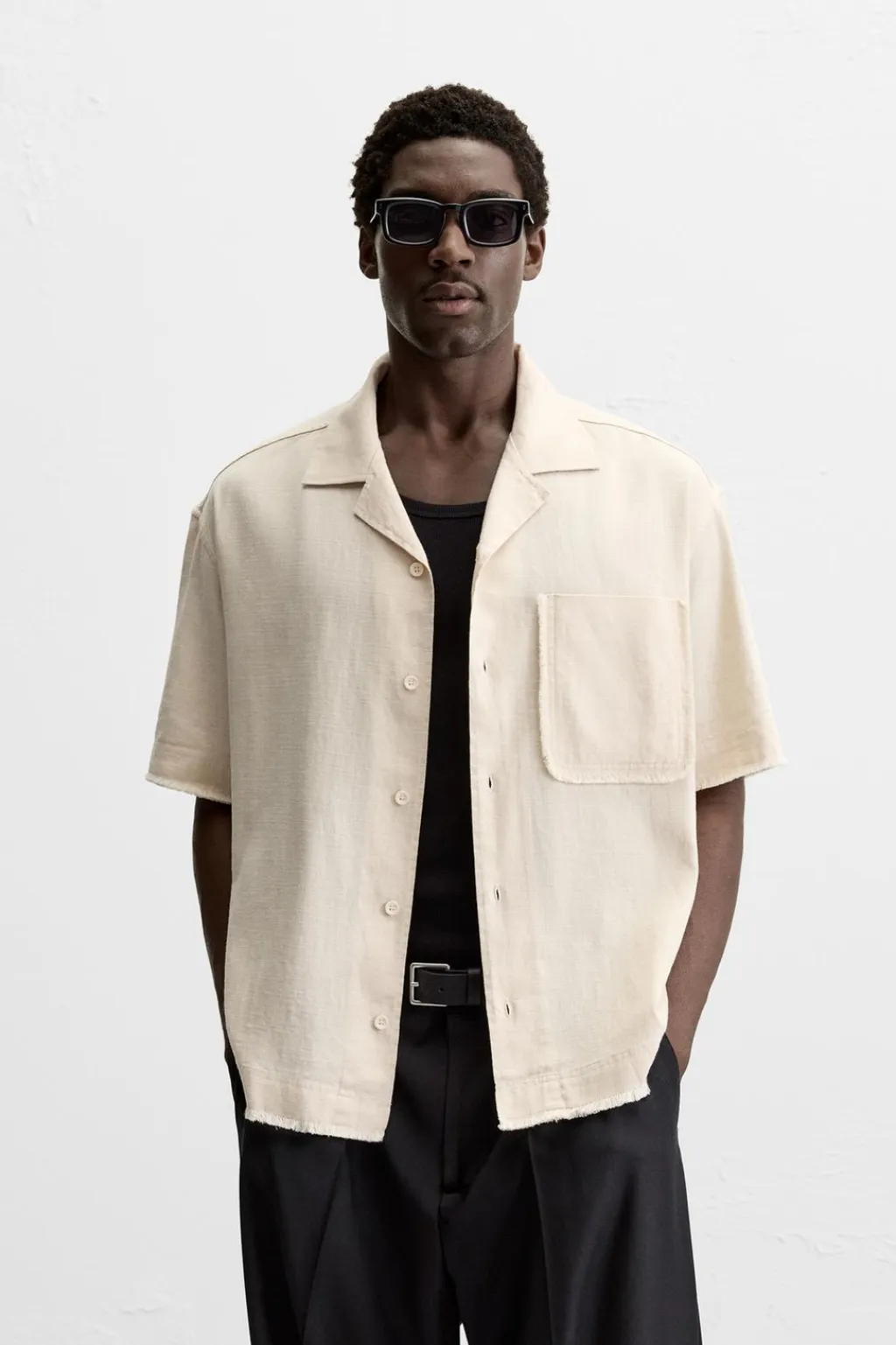 New CAMISA BOXY FIT BOLSILLO Hombre Camisas