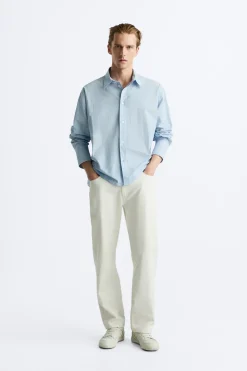 New CAMISA BOXY FIT RAYAS Hombre Camisas