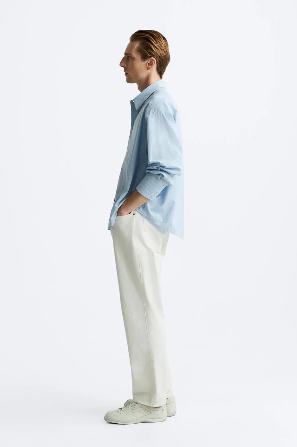 New CAMISA BOXY FIT RAYAS Hombre Camisas