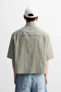 Sale CAMISA BOXY FIT RAYAS Hombre Camisas