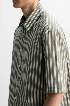 Sale CAMISA BOXY FIT RAYAS Hombre Camisas