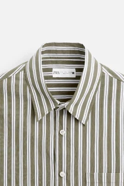 Sale CAMISA BOXY FIT RAYAS Hombre Camisas