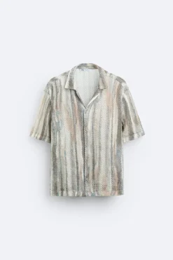 Discount CAMISA CALADA ESTAMPADO ABSTRACTO Hombre Camisas