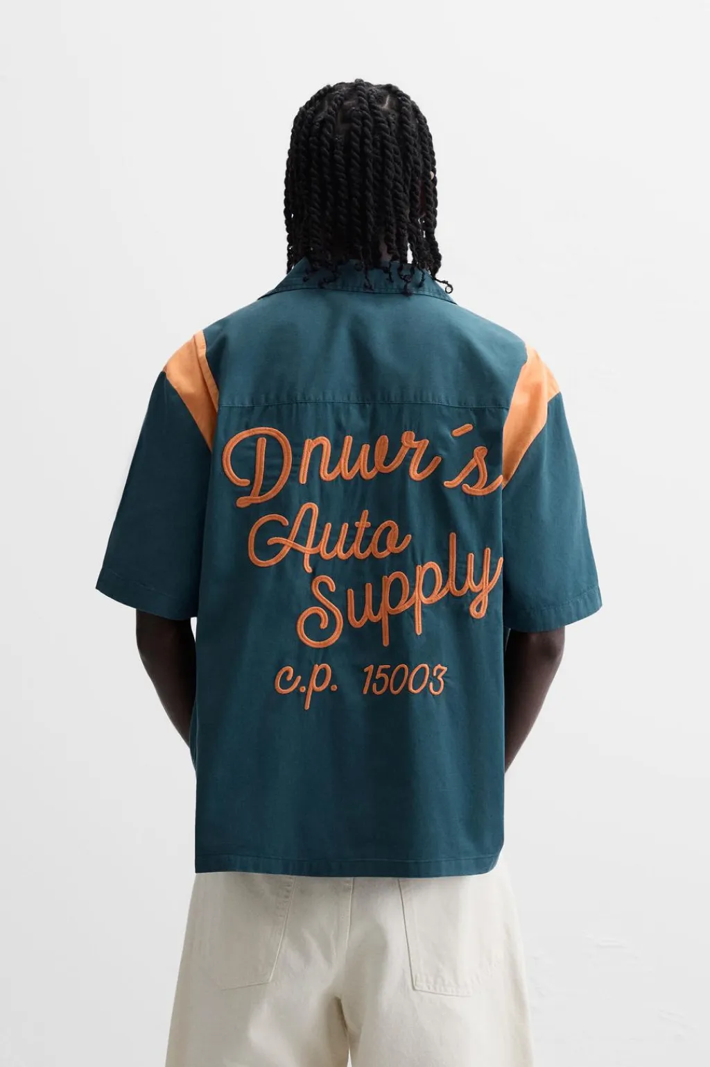 New CAMISA COLOR BLOCK PARCHE Hombre Camisas