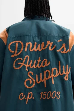 New CAMISA COLOR BLOCK PARCHE Hombre Camisas