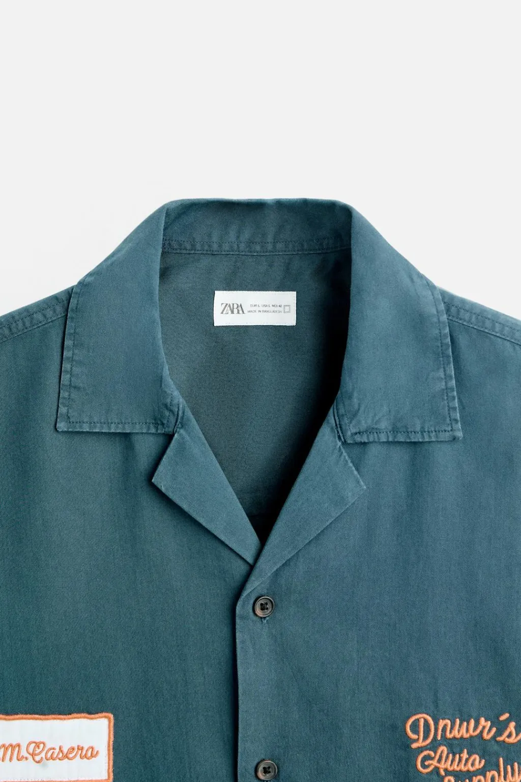 New CAMISA COLOR BLOCK PARCHE Hombre Camisas