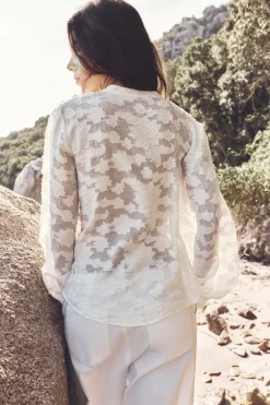 Fashion CAMISA COMBINADA DEVORÉ Mujer Camisas / Blusas