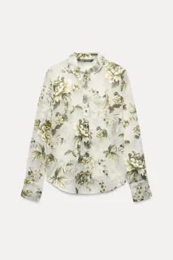 Online CAMISA COMBINADA DEVORÉ Mujer Camisas / Blusas