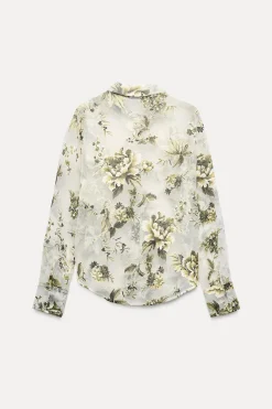 Online CAMISA COMBINADA DEVORÉ Mujer Camisas / Blusas