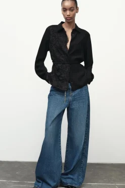 Sale CAMISA COMBINADA ENCAJE Mujer Camisas / Blusas