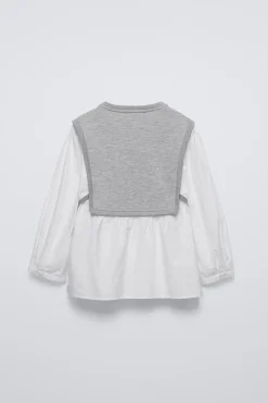 Niños ZARA 6 - 14 Años·Blusas / Camisas<CAMISA COMBINADA LACITOS