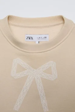 Niños ZARA 6 - 14 Años·Blusas / Camisas<CAMISA COMBINADA LAZO