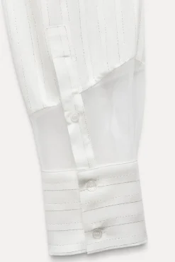 Fashion CAMISA COMBINADA ORGANZA ZW COLLECTION Mujer Camisas / Blusas