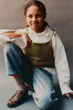 Niños ZARA 6 - 14 Años·Blusas / Camisas<CAMISA COMBINADA TOP PUNTO