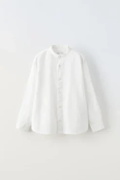 Niños ZARA 6 - 14 Años·Camisas / Sobrecamisas|6 - 14 Años·Trajes<CAMISA CON LINO