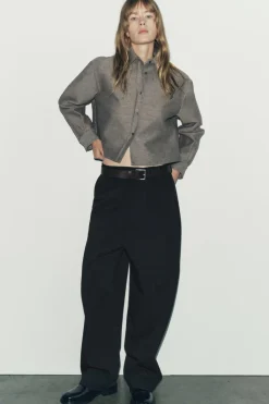 Fashion CAMISA CORTA PLIEGUE ZW COLLECTION Mujer Camisas / Blusas