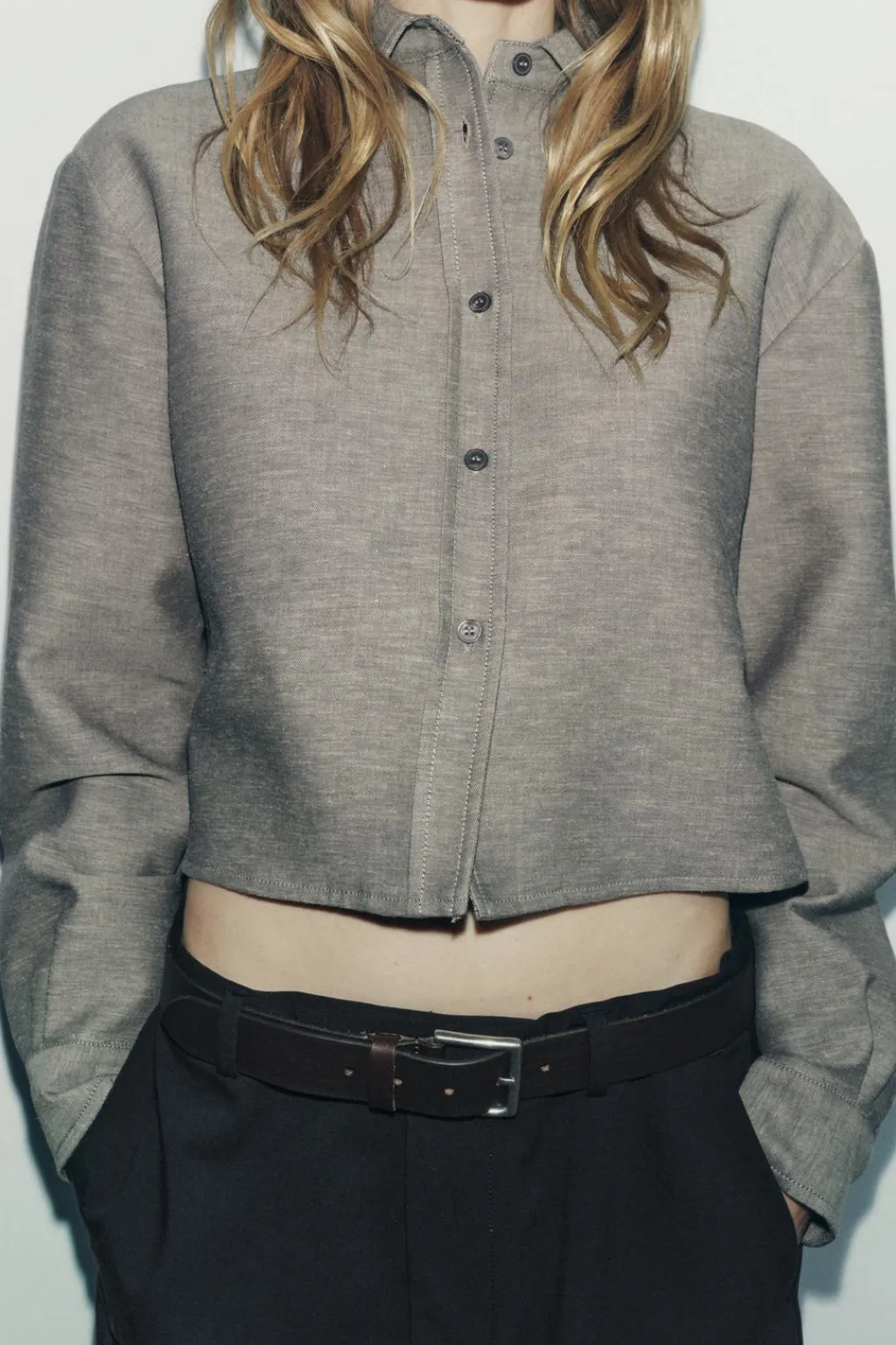 Fashion CAMISA CORTA PLIEGUE ZW COLLECTION Mujer Camisas / Blusas