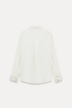 Clearance CAMISA CREPE APLIQUE HOMBRO Mujer Camisas / Blusas