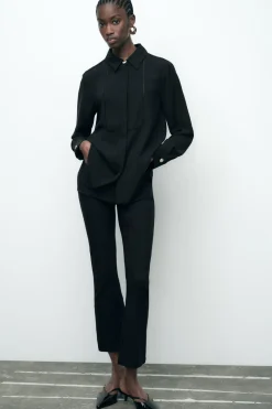 Best CAMISA CREPE ENTREDOSES Mujer Camisas / Blusas