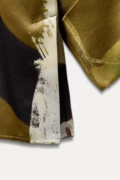 New CAMISA CREPE ESTAMPADA Mujer Tops / Bodies|Camisas / Blusas