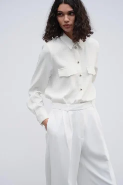 Hot CAMISA CREPE HOMBRERAS Mujer Camisas / Blusas