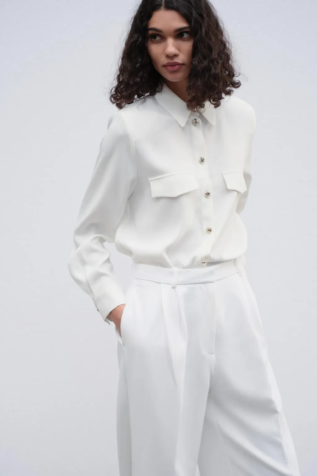 Hot CAMISA CREPE HOMBRERAS Mujer Camisas / Blusas