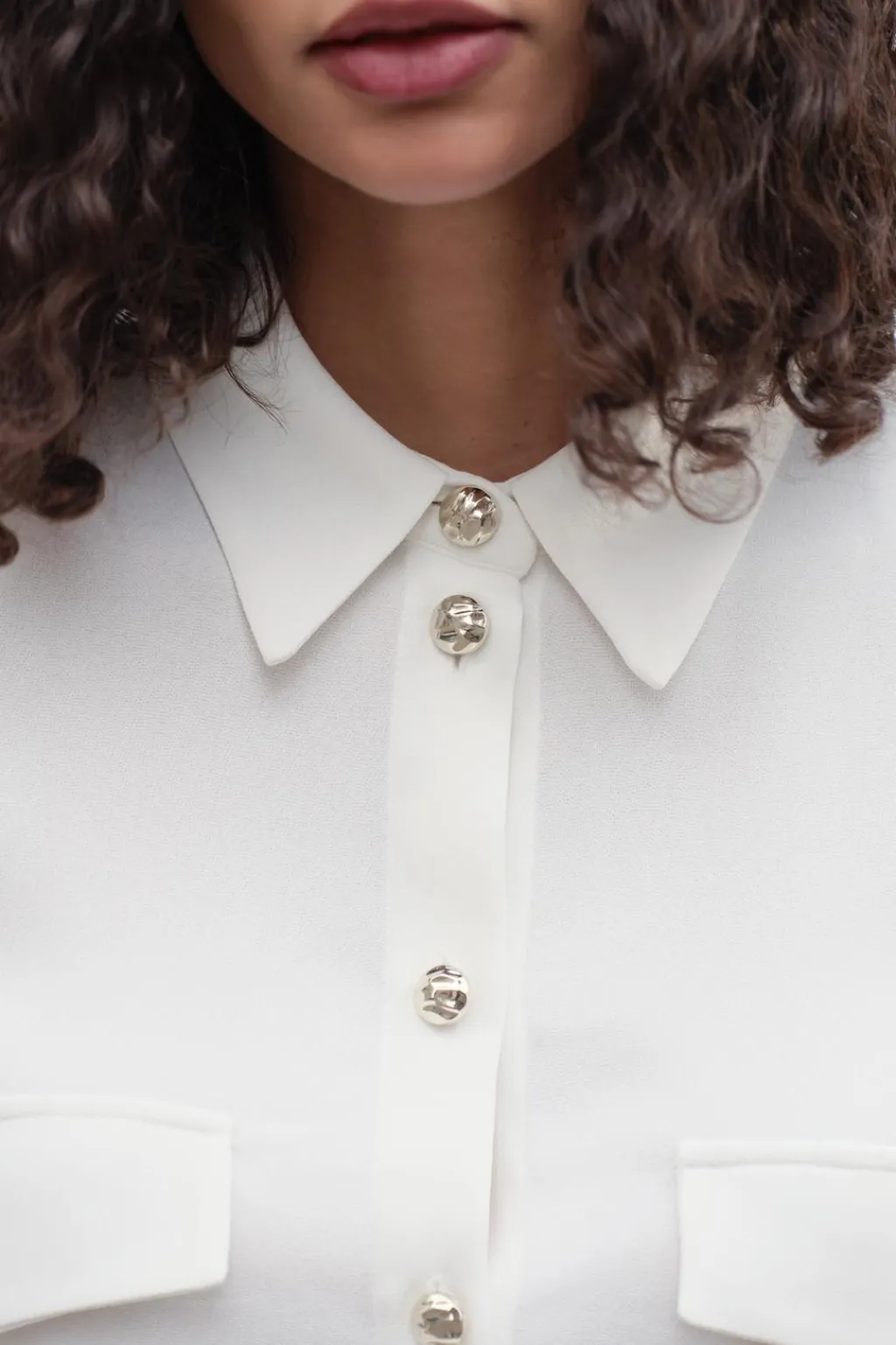 Hot CAMISA CREPE HOMBRERAS Mujer Camisas / Blusas