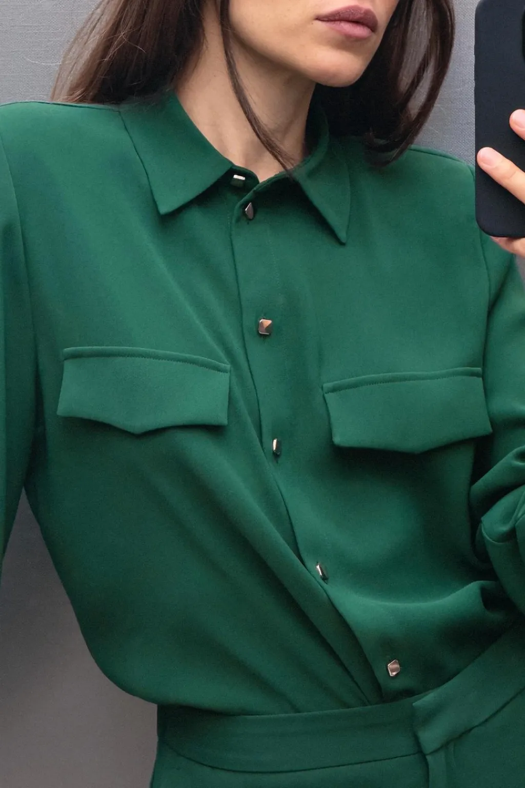 New CAMISA CREPE HOMBRERAS Mujer Camisas / Blusas