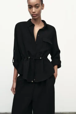 Clearance CAMISA CREPE SAFARI Mujer Camisas / Blusas