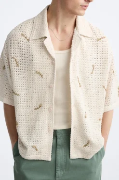 Online CAMISA CROCHET ABALORIOS Hombre Camisas