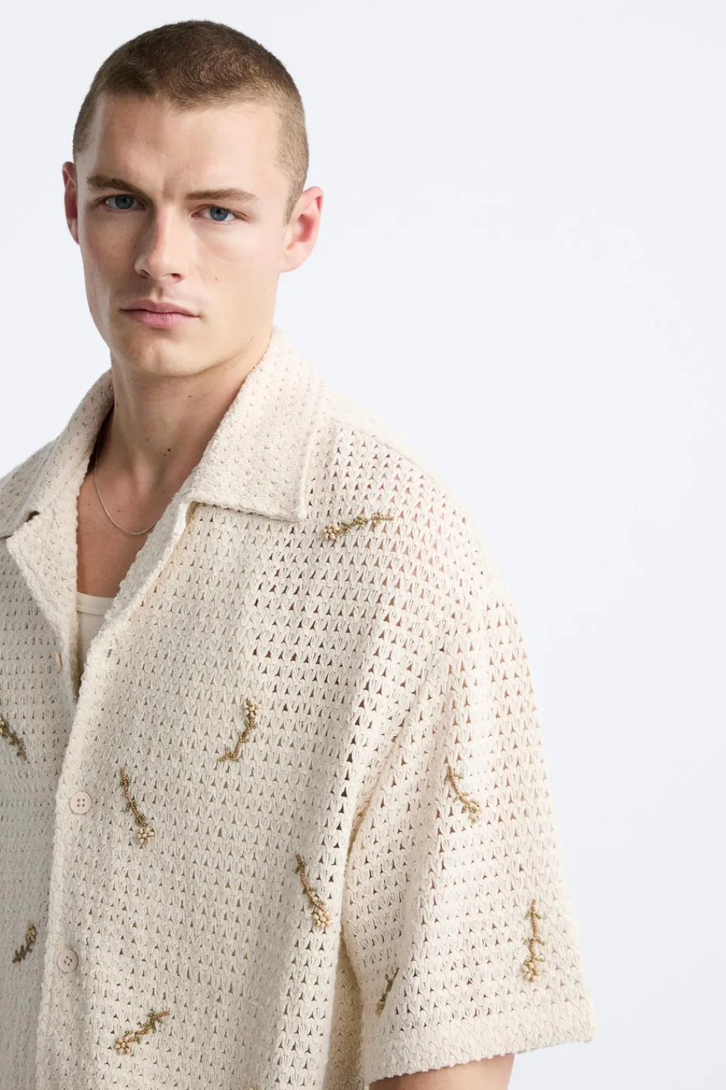 Online CAMISA CROCHET ABALORIOS Hombre Camisas