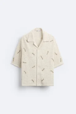 Online CAMISA CROCHET ABALORIOS Hombre Camisas