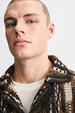 Sale CAMISA CROCHET GEOMÉTRICO Hombre Camisas