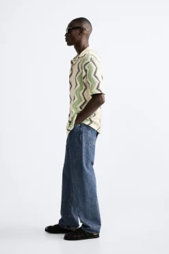 Best CAMISA CROCHET GEOMÉTRICO Hombre Camisas