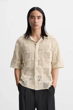 Discount CAMISA CROCHET GEOMÉTRICO Hombre Camisas