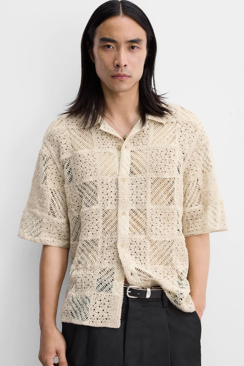 Discount CAMISA CROCHET GEOMÉTRICO Hombre Camisas