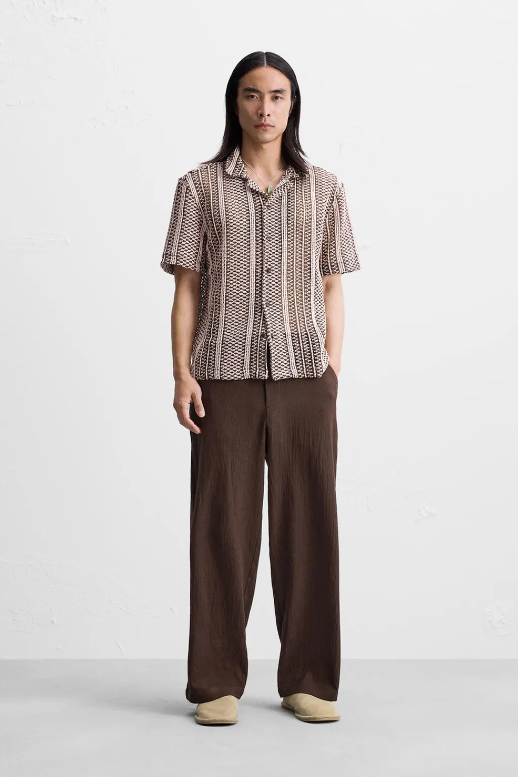 Outlet CAMISA CROCHET GEOMÉTRICO Hombre Camisas