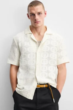 Clearance CAMISA CROCHET GEOMÉTRICO Hombre Camisas